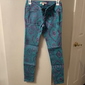 Teal and Purple Jeans